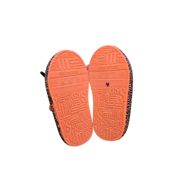 Mini Melissa Fabula Street Sneakers Jelly Shoe Salmon Pink Banana Size 7 Toddler - Picture 8 of 8